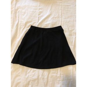 American Apparel Black Scuba Skater Skirt